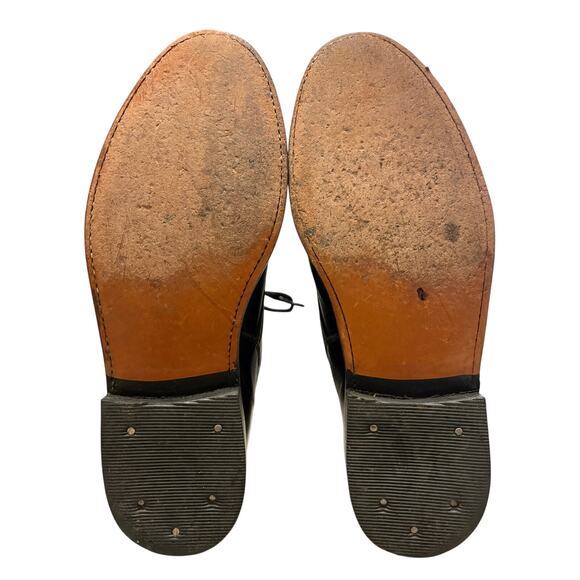 Unisex Vintage 80’s Cowtown Western Kiltie LAce Up Leather Cowboy Boots Mens 6.5 main image 10